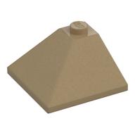 Brick Sloped 33° 3 × 3 Double Convex Dark Tan