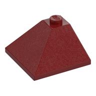 Brick Sloped 33° 3 × 3 Double Convex Dark Red