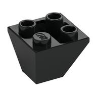 Brick Sloped Inverted 45° 2 × 2 Double Convex Schwarz