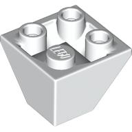Brick Sloped Inverted 45° 2 × 2 Double Convex Weiß