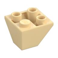 Brick Sloped Inverted 45° 2 × 2 Double Convex Beige