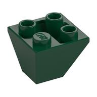 Brick Sloped Inverted 45° 2 × 2 Double Convex Dark Green