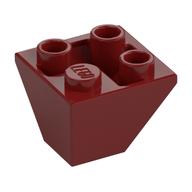 Brick Sloped Inverted 45° 2 × 2 Double Convex Dunkelrot