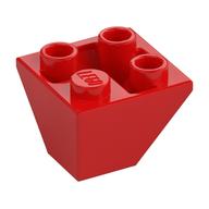 Brick Sloped Inverted 45° 2 × 2 Double Convex Red