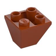 Brick Sloped Inverted 45° 2 × 2 Double Convex Dark Orange