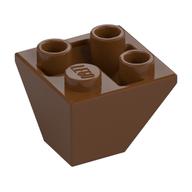 Brick Sloped Inverted 45° 2 × 2 Double Convex Reddish Brown