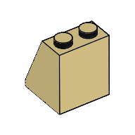 Dachstein 65° 2 × 2 × 2 glatt ohne unten Rohr Beige