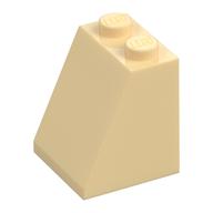 Brick Sloped 65° 2 × 2 × 2 with Bottom Tube Tan