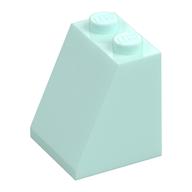 Brick Sloped 65° 2 × 2 × 2 with Bottom Tube Light Aqua