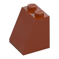 Brick Sloped 65° 2 × 2 × 2 with Bottom Tube Dark Orange