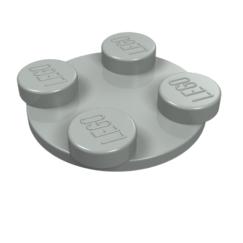 Turntable 2 × 2 Plate - Top Light Gray