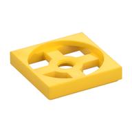 Turntable 2 × 2 Plate, Base Yellow