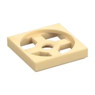 Turntable 2 × 2 Plate, Base Tan