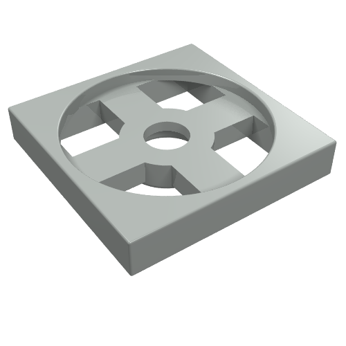 Turntable 2 × 2 Plate, Base Light Gray
