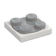 Turntable 2 × 2 Plate, Light Bluish Gray Top [Complete Assembly] White