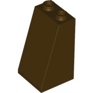 Brick Sloped 75° 2 × 2 × 3 [Hollow Studs] Dark Brown