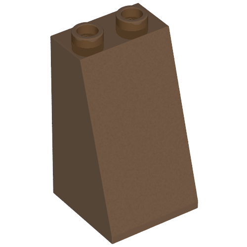 Brick Sloped 75° 2 × 2 × 3 [Hollow Studs] Brown