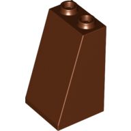 Brick Sloped 75° 2 × 2 × 3 [Hollow Studs] Reddish Brown