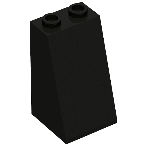Brick Sloped 75° 2 × 2 × 3 Smooth in Black