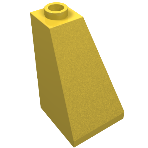 Brick Sloped 75° 2 × 2 × 3 Double Convex Gelb