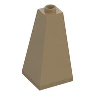 Brick Sloped 75° 2 × 2 × 3 Double Convex Dark Tan