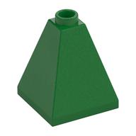 Brick Sloped 75° 2 × 2 × 2 Quadruple Convex Green