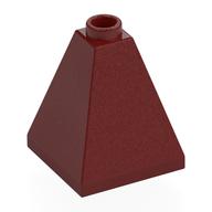 Brick Sloped 75° 2 × 2 × 2 Quadruple Convex Dunkelrot