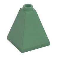 Brick Sloped 75° 2 × 2 × 2 Quadruple Convex Sandgrün