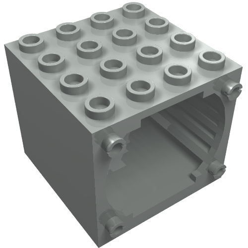 Motor Housing 4 × 4 × 3, 4.5V Hellgrau