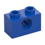 Technic Stein 1 × 2 [1 Pinloch] Blau