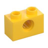 Technic Stein 1 × 2 [1 Pinloch] Gelb
