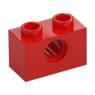 Technic Brick 1 × 2 [1 Pin Hole] Red