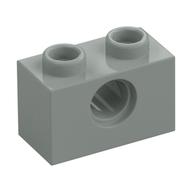 Technic Stein 1 × 2 [1 Pinloch] Hellgrau