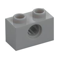 Technic Brick 1 × 2 [1 Pin Hole] Light Bluish Gray