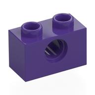 Technic Stein 1 × 2 [1 Pinloch] Dunkellila