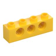 Technic Brick 1 × 4 [3 Pin Holes] Yellow