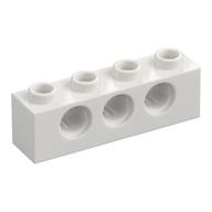 Technic Brick 1 × 4 [3 Pin Holes] White