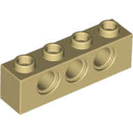 Technic Stein 1 × 4 [3 Pinlöcher] Beige