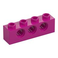 Technic Stein 1 × 4 [3 Pinlöcher] Magenta