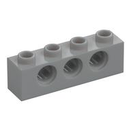 Technic Stein 1 × 4 [3 Pinlöcher] Hellblaugrau
