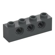 Technic Stein 1 × 4 [3 Pinlöcher] Dunkelblaugrau