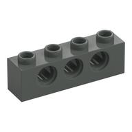 Technic Stein 1 × 4 [3 Pinlöcher] Dunkelgrau