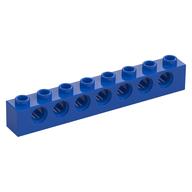 Technic Brick 1 × 8 [7 Pin Holes] Blue