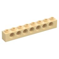 Technic Brick 1 × 8 [7 Pin Holes] Tan