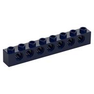 Technic Stein 1 × 8 [7 Pinlöcher] Dunkelblau