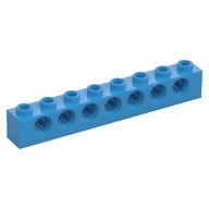 Technic Stein 1 × 8 [7 Pinlöcher] Dunkelazur