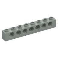 Technic Stein 1 × 8 [7 Pinlöcher] Hellgrau