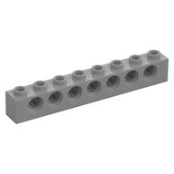 Technic Brick 1 × 8 [7 Pin Holes] Light Bluish Gray