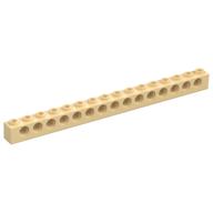 Technic Brick 1 × 16 [15 Pin Holes] Tan