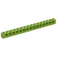 Technic Brick 1 × 16 [15 Pin Holes] Lime